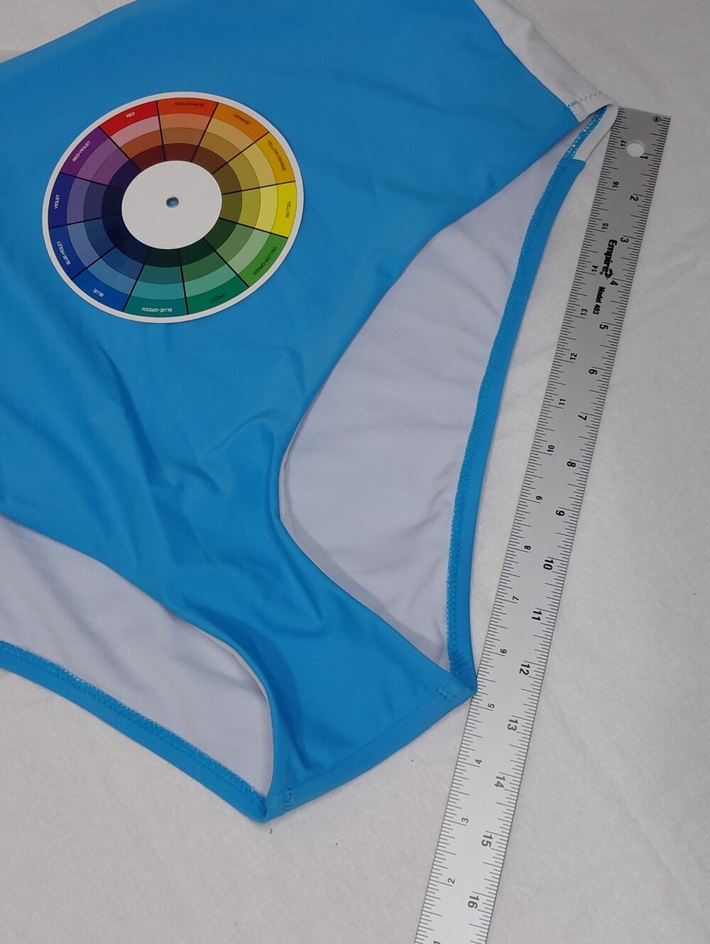 High-Waist Women’s Bikini Bottoms in Bright Blue - Picture 7 of 16